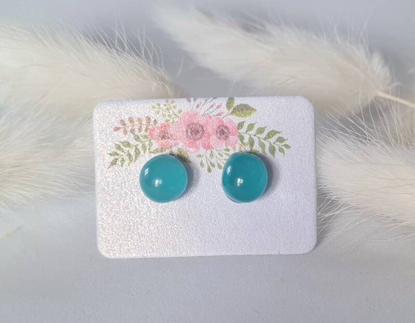 Boucle d'oreille clou en verre