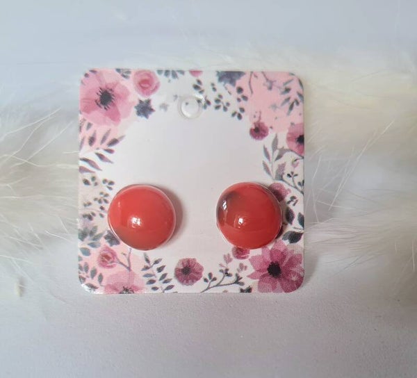 Boucle d'oreille clou en verre