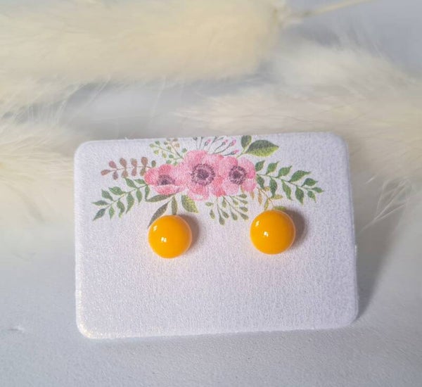 Boucle d'oreille clou en verre