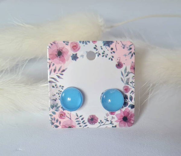 Boucle d'oreille clou en verre