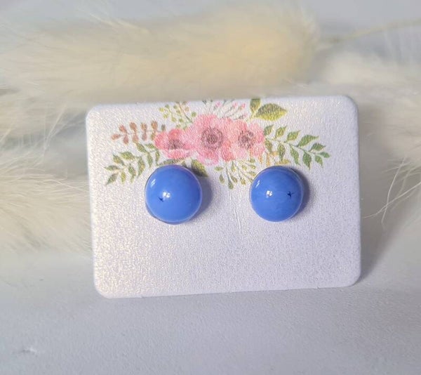 Boucle d'oreille clou en verre