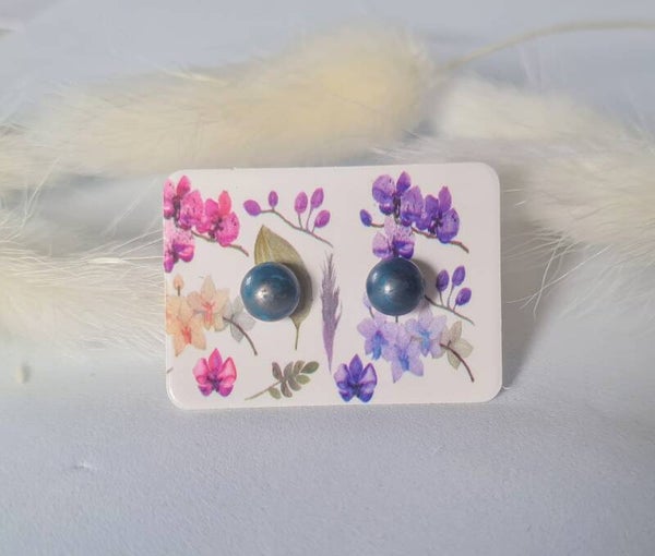 Boucle d'oreille clou en verre