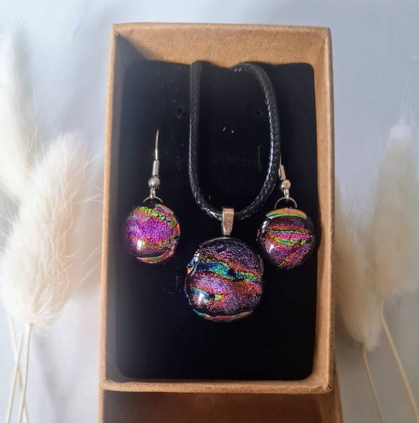 Coffret en verre dichroique
