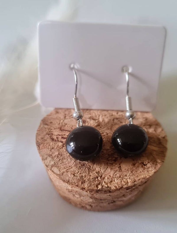 Boucle d'oreille pendante en verre