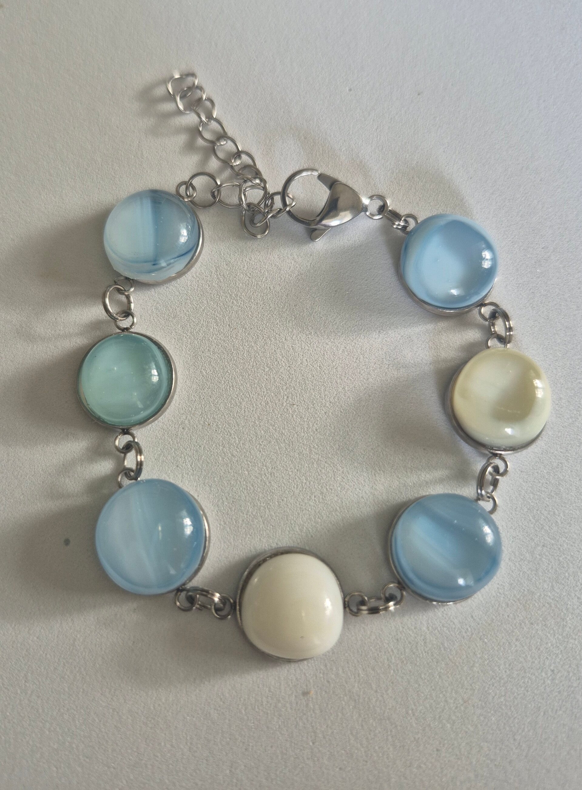 Bracelet en verre fusing petit rond