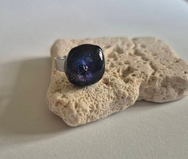 Bague en verre dichroique