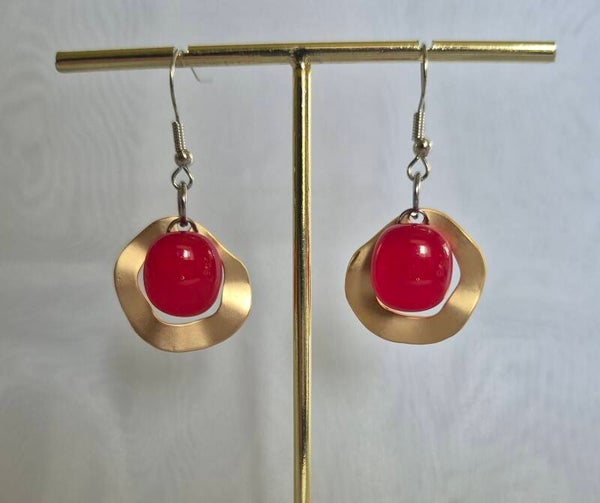 Boucle d'oreille pendante fantaisie