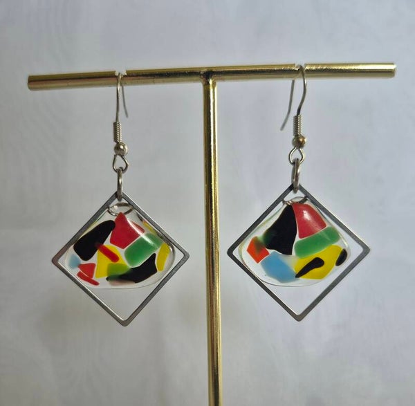 Boucle d'oreille pendante fantaisie