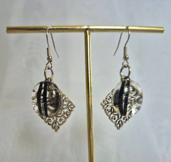 Boucle d'oreille pendante fantaisie