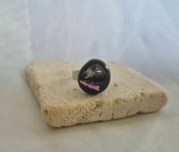 Bague en verre dichroique