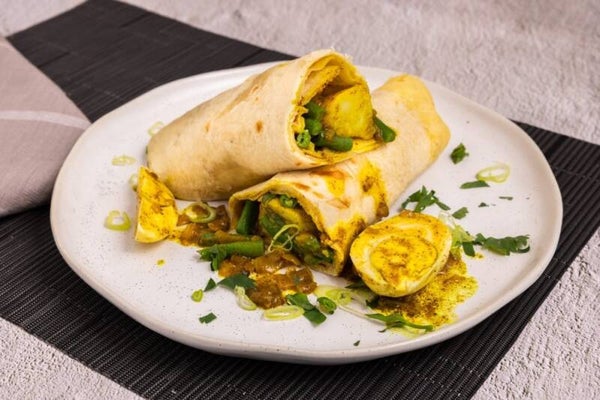 Roti rol met groenten