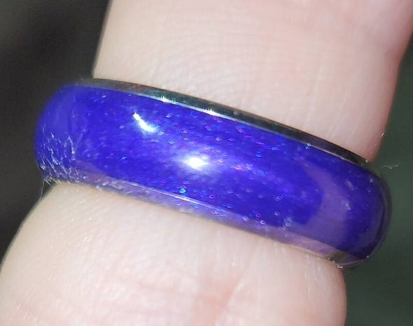 Purple and sterling steel silver