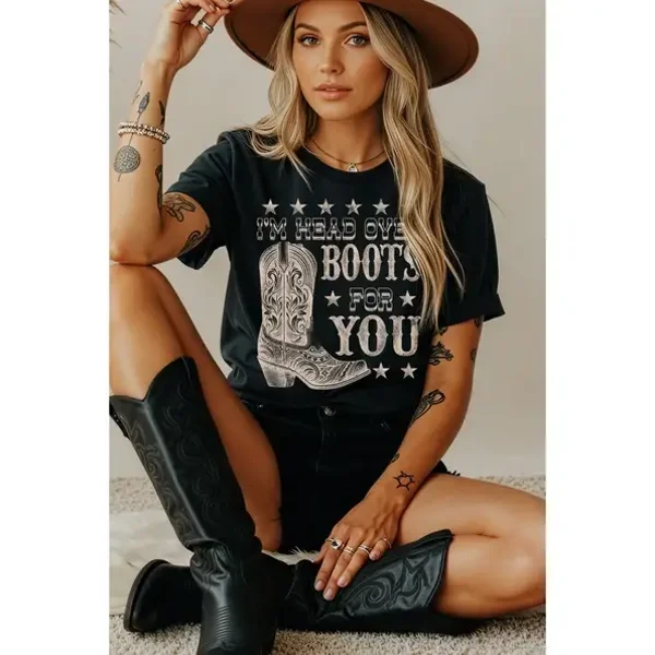 Maglietta a maniche corte da cowgirl