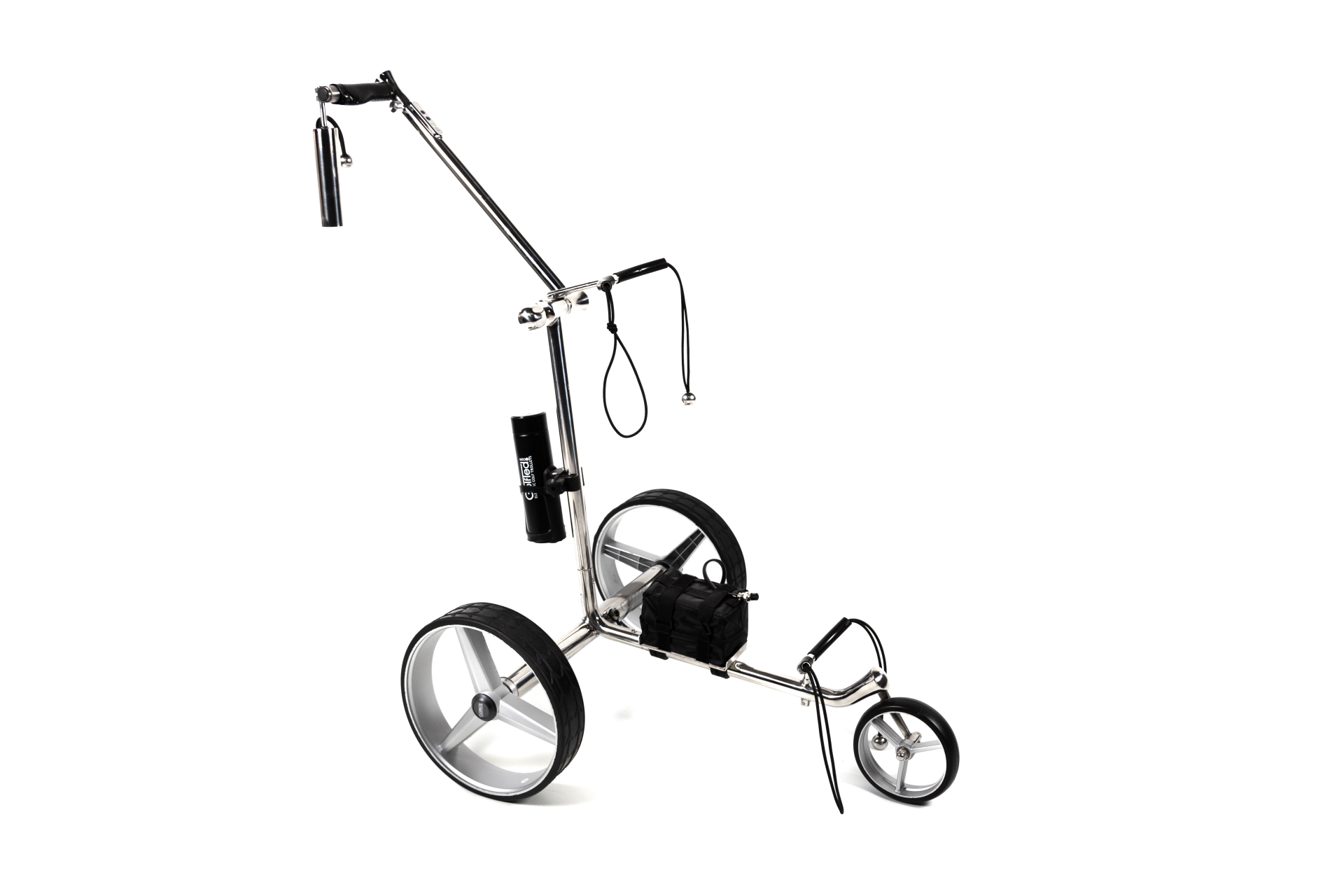 COMBI DEAL Carrello da Golf GT-S elettrico in acciaio inox (versione slim, senza telecomando) + SACCA DA GOLF IMPERMEABILE