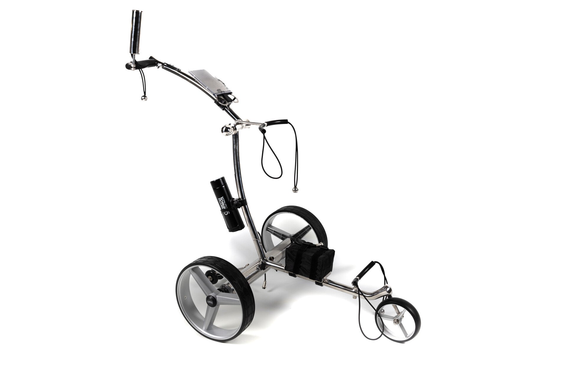 Carrello da golf GT-N elettrico in acciaio inox SENZA telecomando comprensivo di 12 accessori