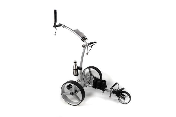 Carrello da golf elettrico leggero in ALLUMINIO GT-AR GT-AR con TELECOMANDO e comprensivo di 12 accessori (PIEGHEVOLE)