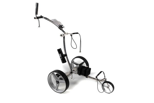 Carrello da golf elettrico GT-R in acciaio inox con TELECOMANDO comprensivo di 12 accessori