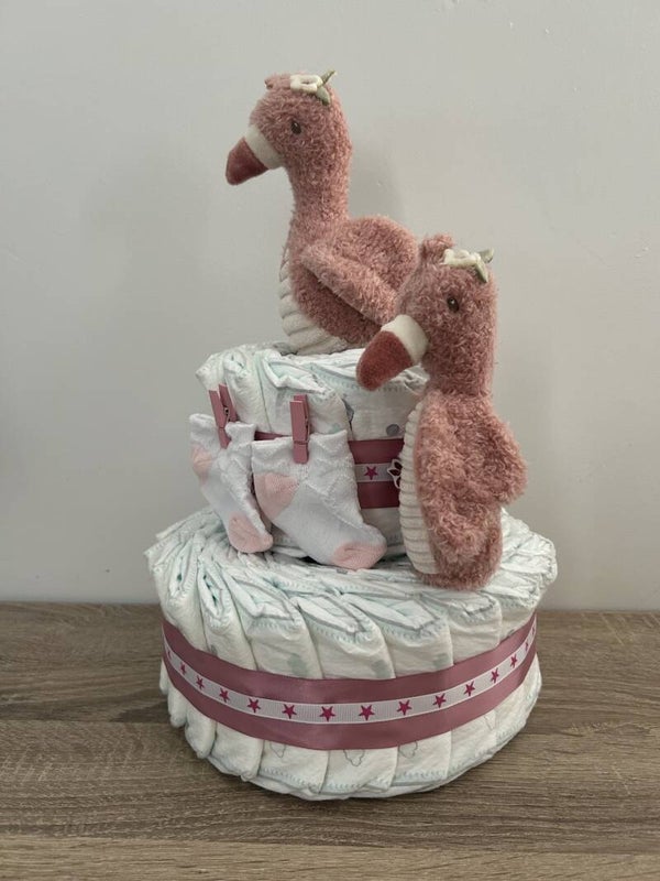 2-LAAGS LUIERTAART LITTLE DUTCH FLAMINGO