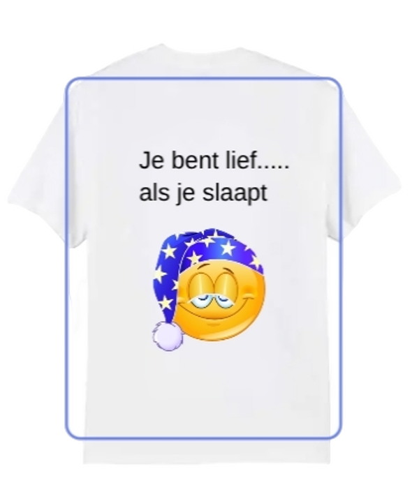 T shirt tekst en afbeelding