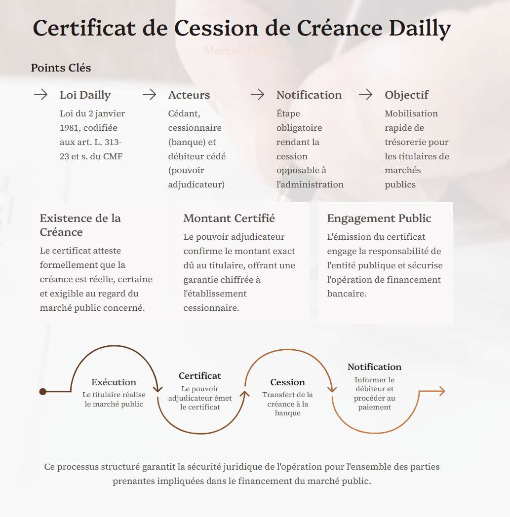 Certificat Cession Créance Dailly Marché Public