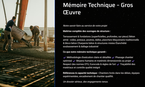 Pack Mémoire Technique Gros Œuvre — MT + PPSPS + SOGED + SOPAQ