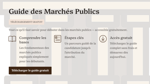 Guide marchés publics débutant téléchargement gratuit