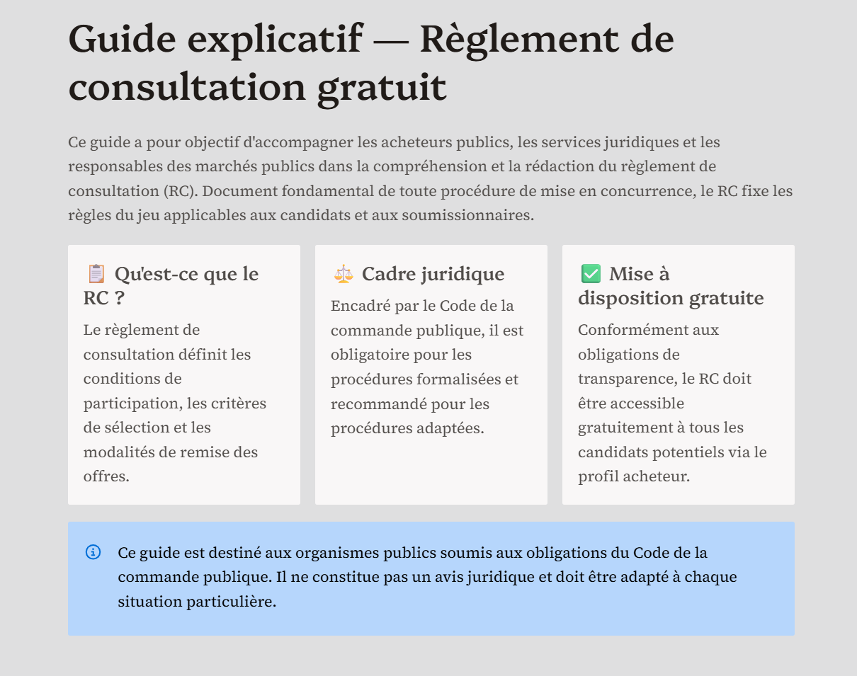 Guide règlement de consultation BTP téléchargement gratuit
