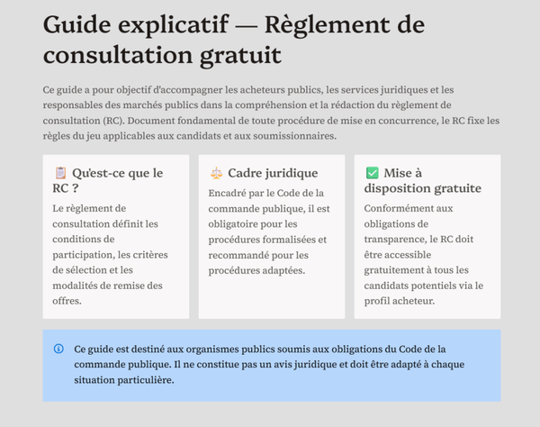 Guide règlement de consultation BTP téléchargement gratuit