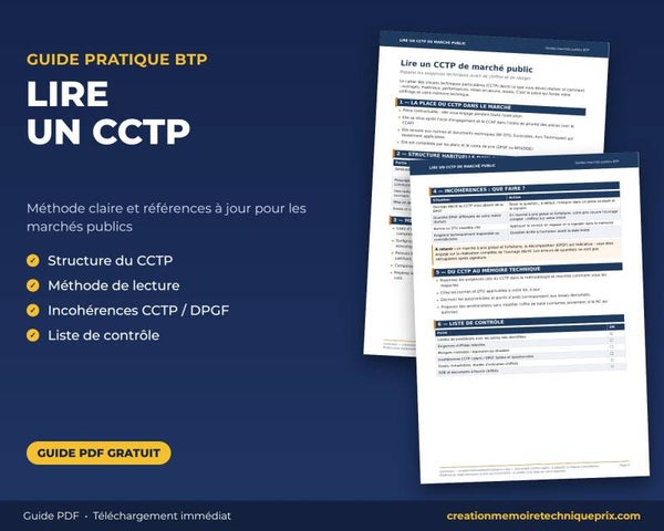 Guide CCTP marchés publics BTP — Téléchargement gratuit