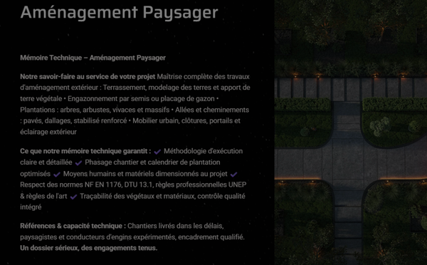 Pack Mémoire Technique Aménagement Paysager — MT + PPSPS + SOGED + SOPAQ