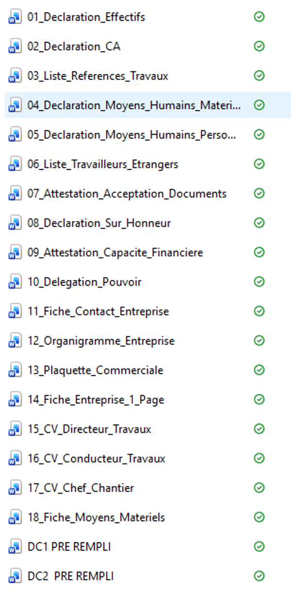 Kit Candidature Marchés Publics — Dossier Administratif Complet BTP