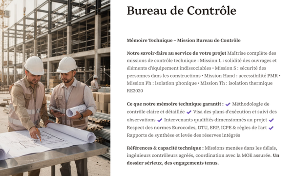 Pack Mémoire Technique Cuisine Professionnelle — MT + PPSPS + SOGED + SOPAQ