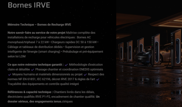 Pack Mémoire Technique Bornes IRVE — MT + PPSPS + SOGED + SOPAQ