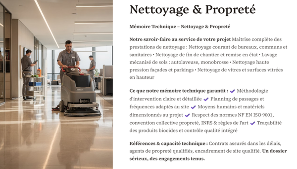 Pack Mémoire Technique Nettoyage — MT + PPSPS + SOGED + SOPAQ