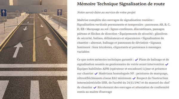 Pack Mémoire Technique Signalisation de Route — MT + PPSPS + SOGED + SOPAQ