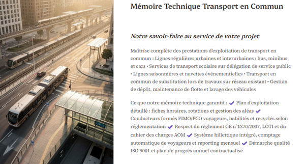 Pack Mémoire Technique Transport en Commun — MT + PPSPS + SOGED + SOPAQ