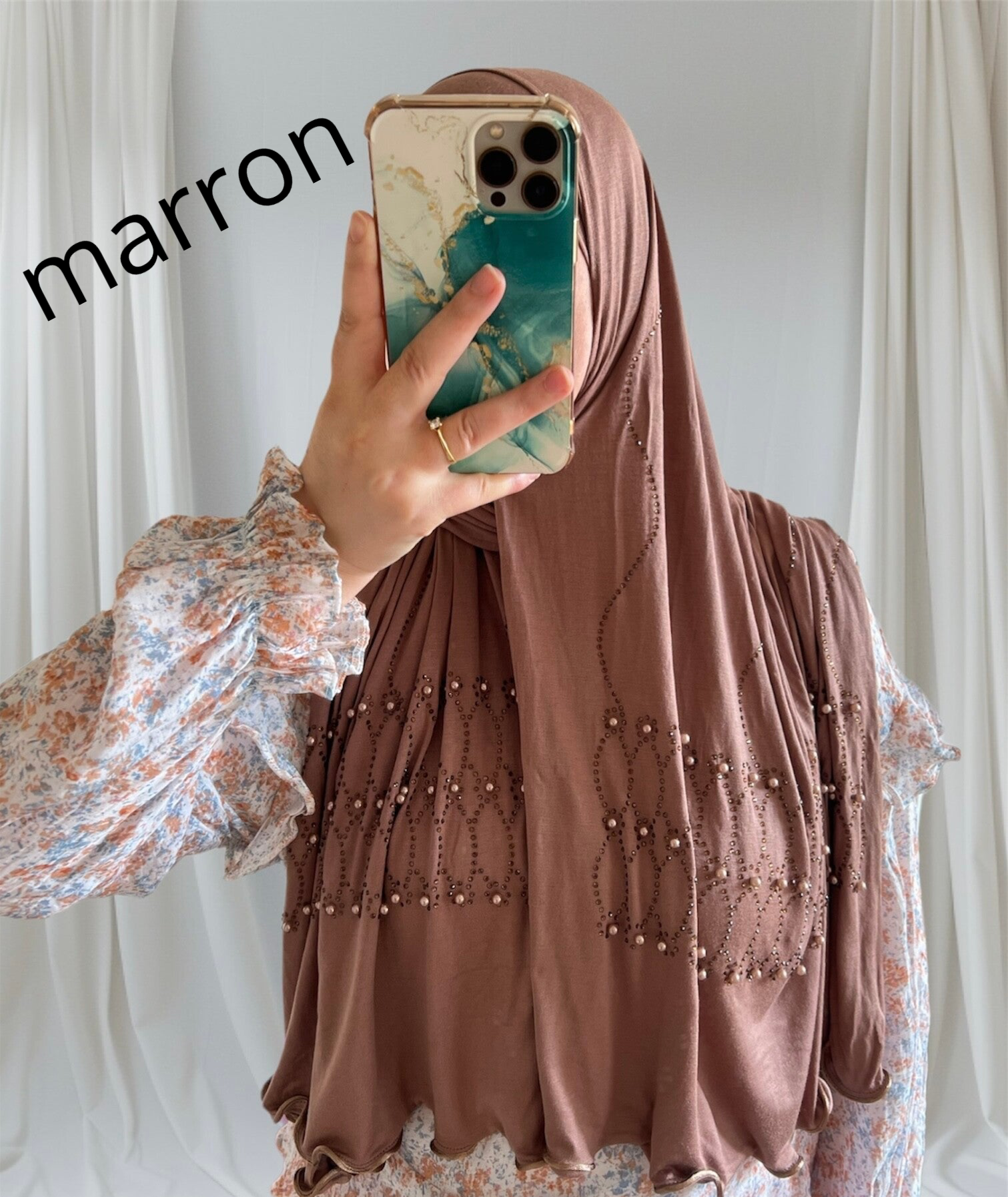 Hijab Pearly sans ligne rouge