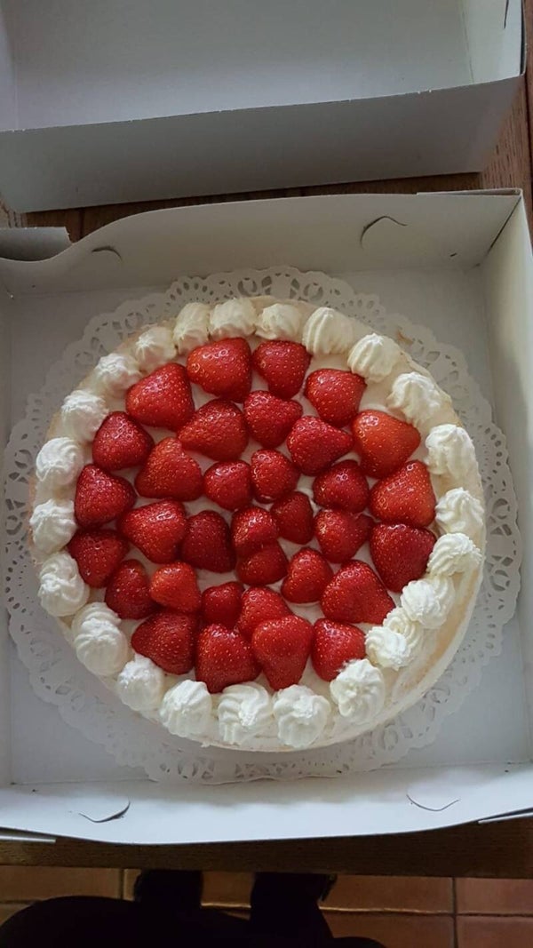 Slagroomtaart 'aardbei'