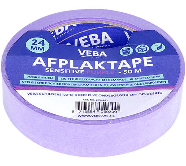 VEBA Afplaktape Sensitive Purple - 24mm