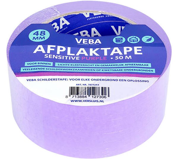 VEBA Afplaktape Sensitive Purple - 48mm