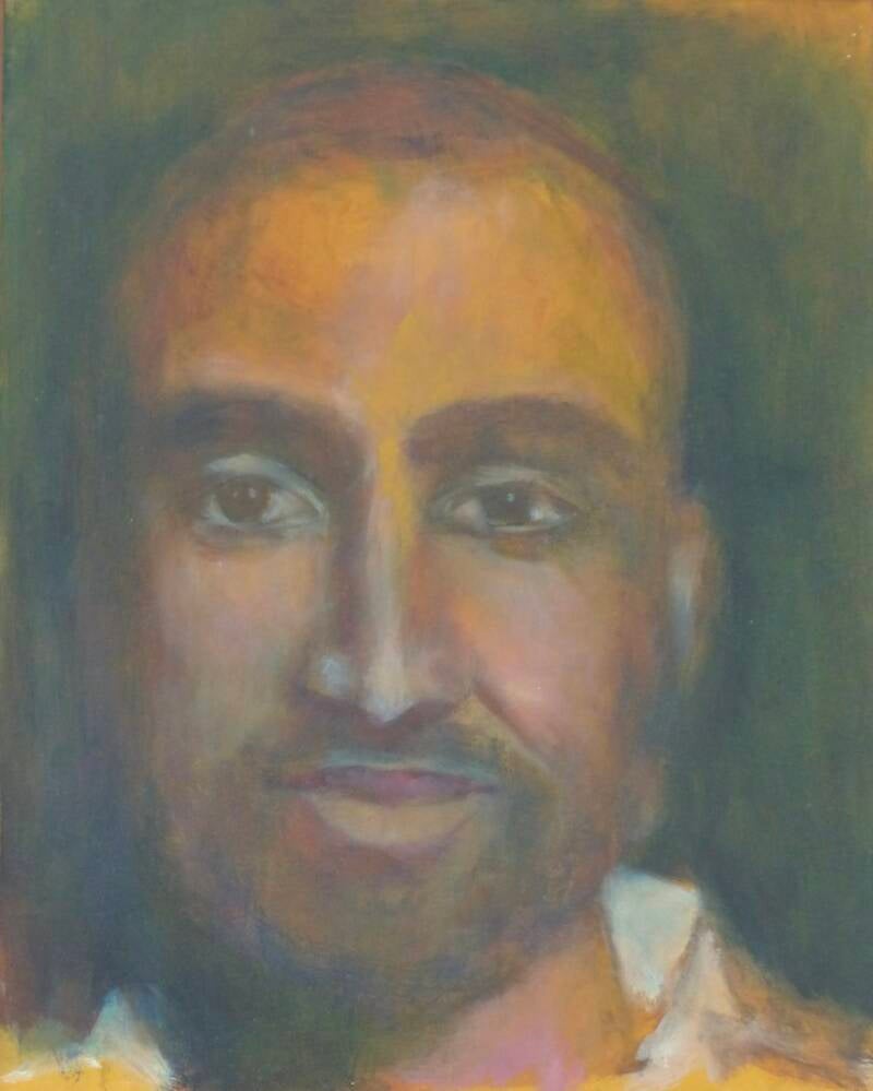 Man, 50x40, olieverf op hout, 2022