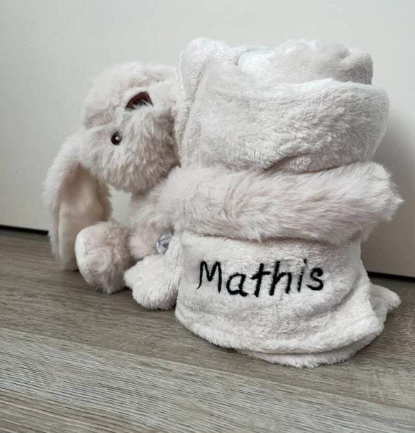 fleece deken met konijn