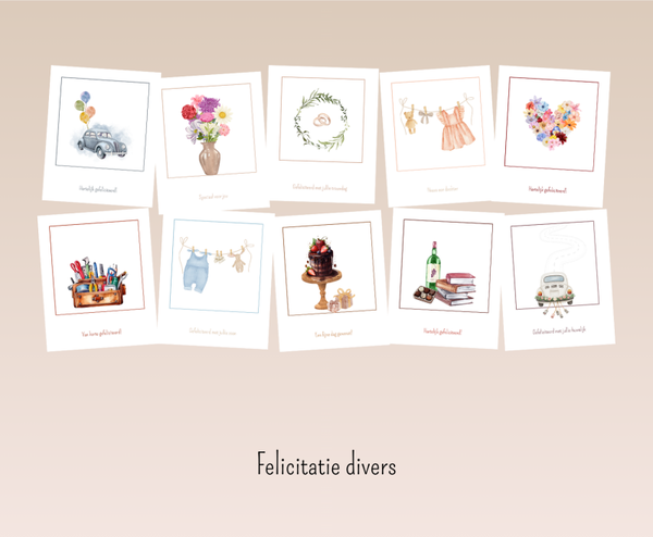 Set Felicitatiekaarten