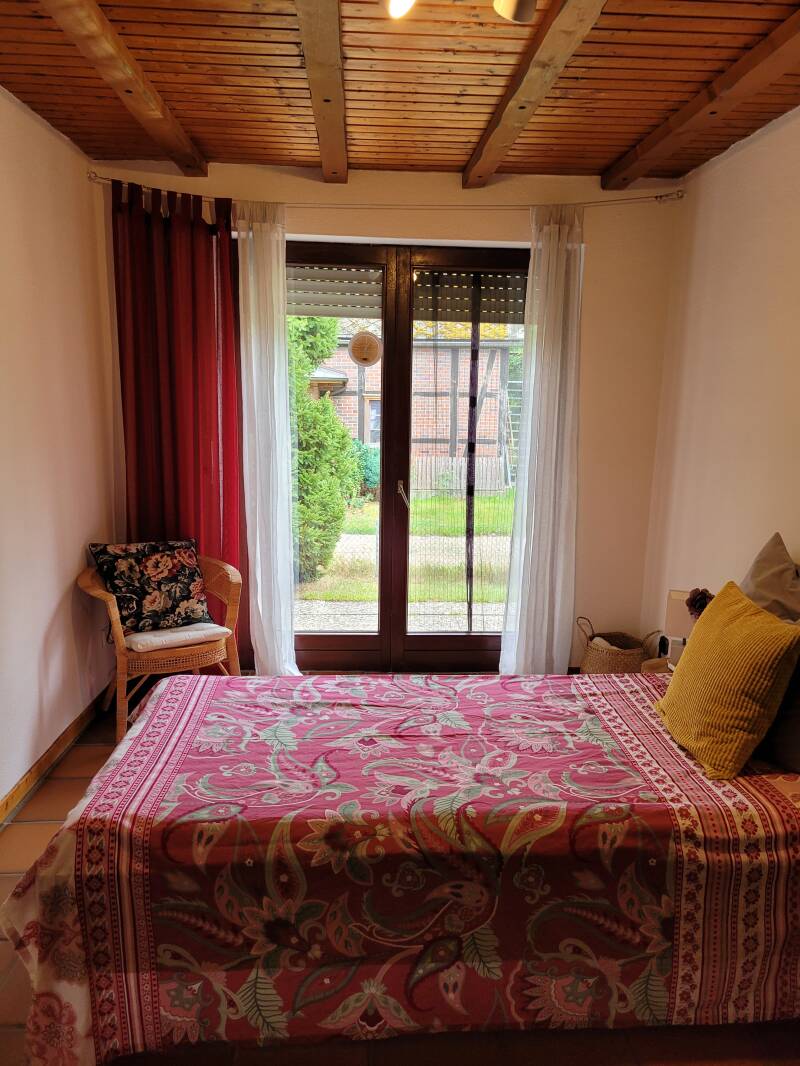 Schlafzimmer der Ferienwohnung KOTE in Breese bei Dannenberg im Wendland 