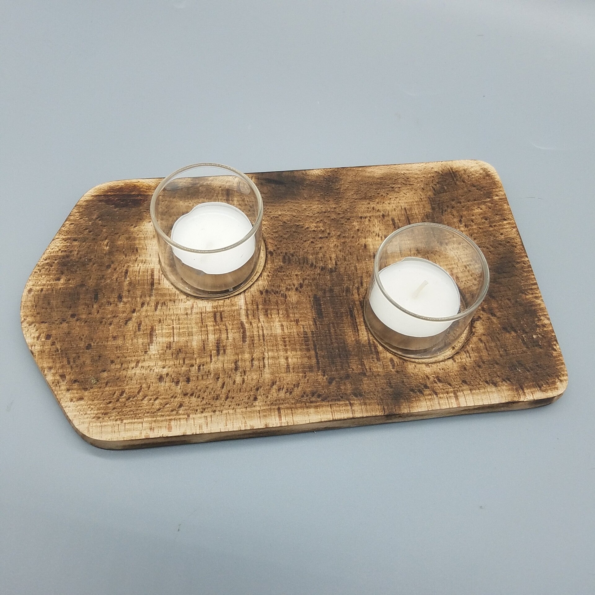 Teelichthalter 2 fach - Holz - 3