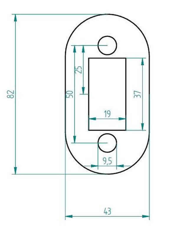 Reparaturblech für Ovalrosetten-Garnitur Kurzvariante