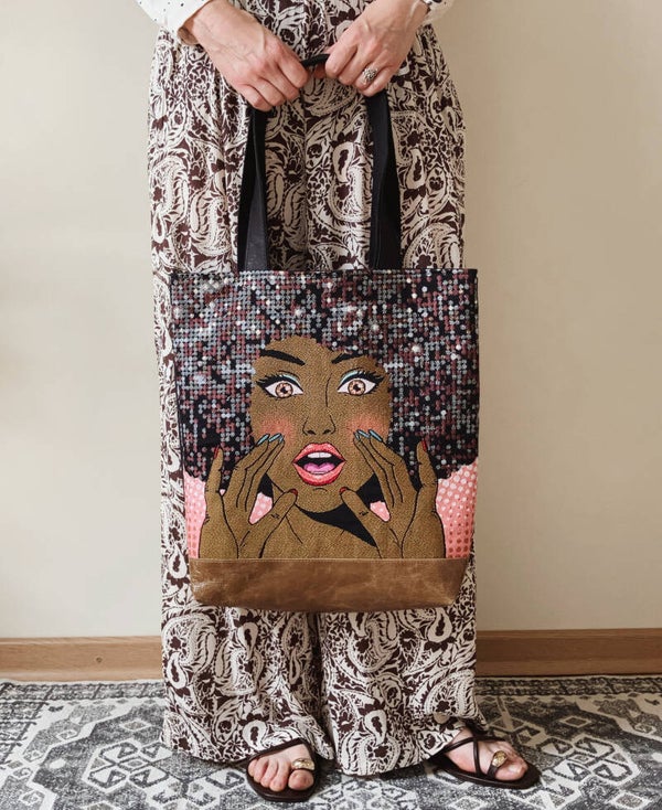 Unieke Handgemaakte Shoppertas – Disco Seventies stijl