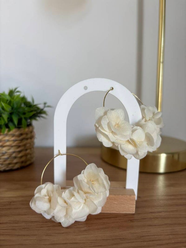 Boucles d’oreilles blanches