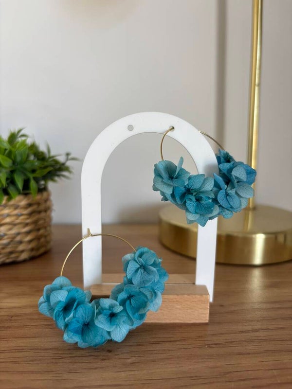 Boucles d’oreilles bleues