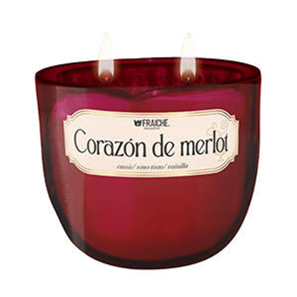 Vela Aromática corazón de merlot